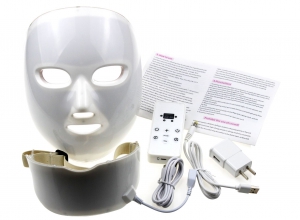 Wireless 7 Colour  LED Face Mask with Neck Attachment